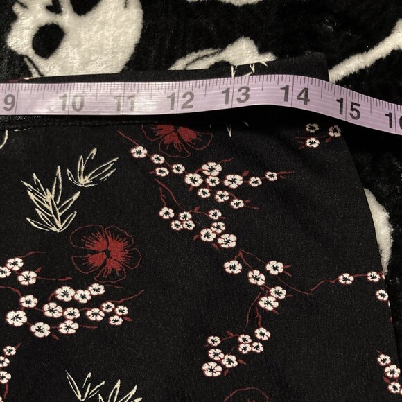 S. OLIVER Vintage floral Asian inspired stretchy a-line skirt ~ SMALL MEDIUM - Picture 6 of 9